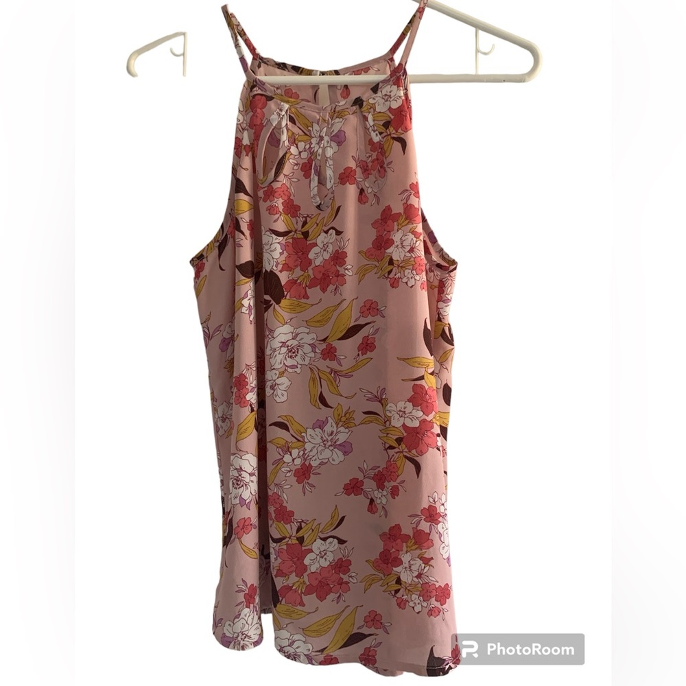 Floral halter neck blouse
